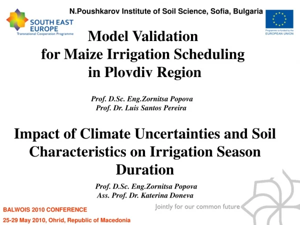 Impact of Climate Uncertainties and Soil Characteristics on Irrigation Season Duration