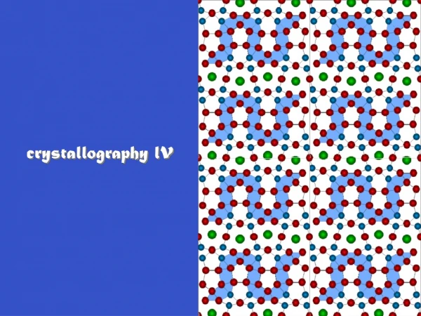 crystallography l v