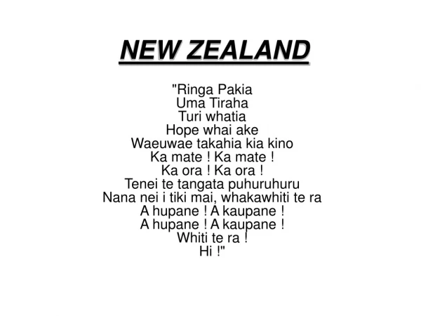 NEW ZEALAND