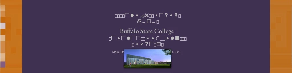ae senior thesis 2010 buffalo state college