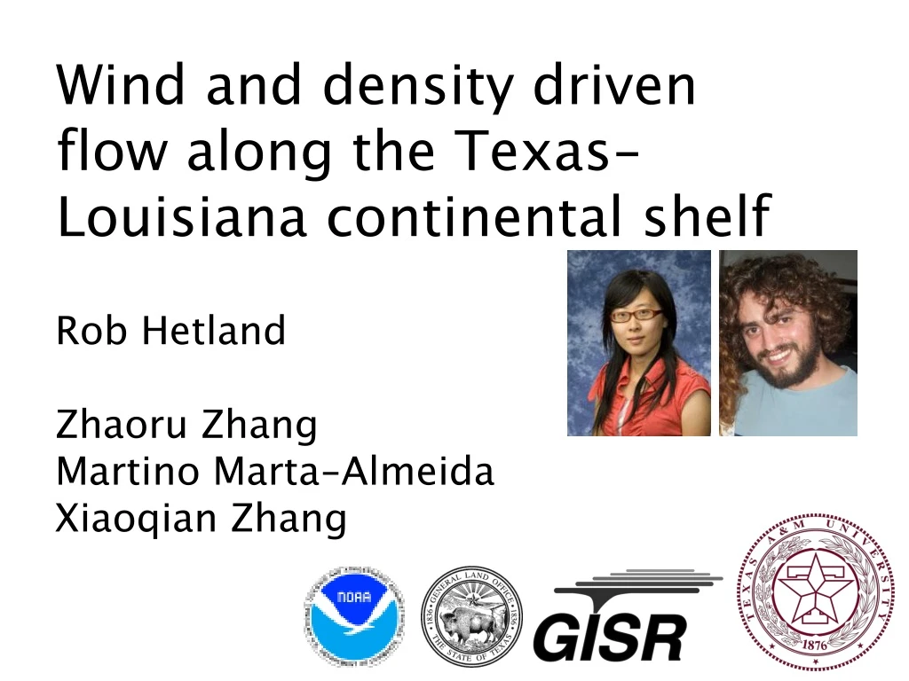 wind and density driven flow along the texas louisiana continental shelf