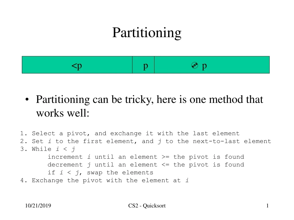 partitioning