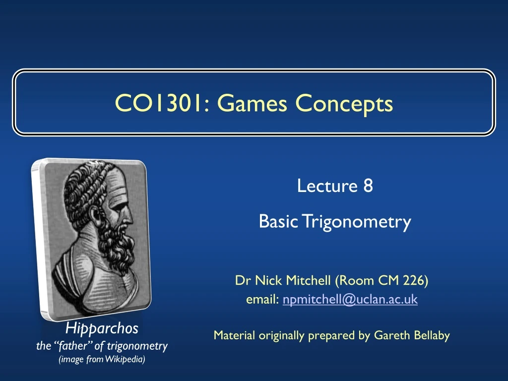 co1301 games concepts