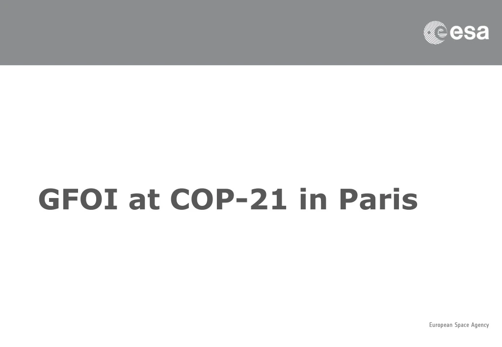 gfoi at cop 21 in paris