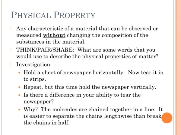 Physical Property
