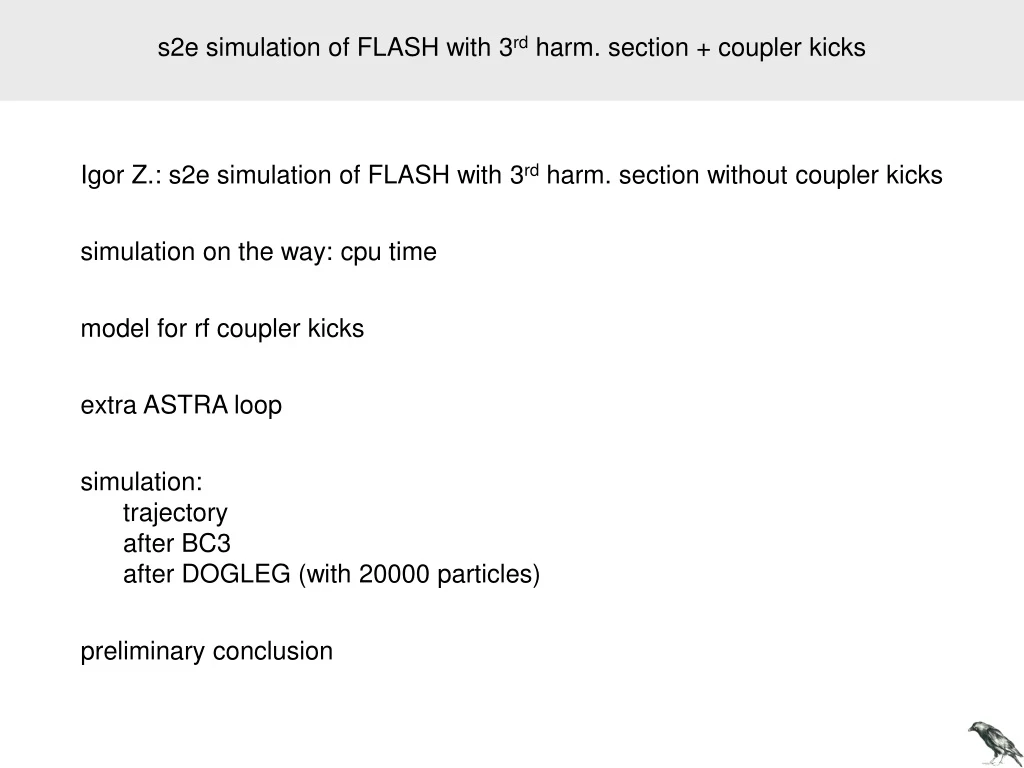 s2e simulation of flash with 3 rd harm section