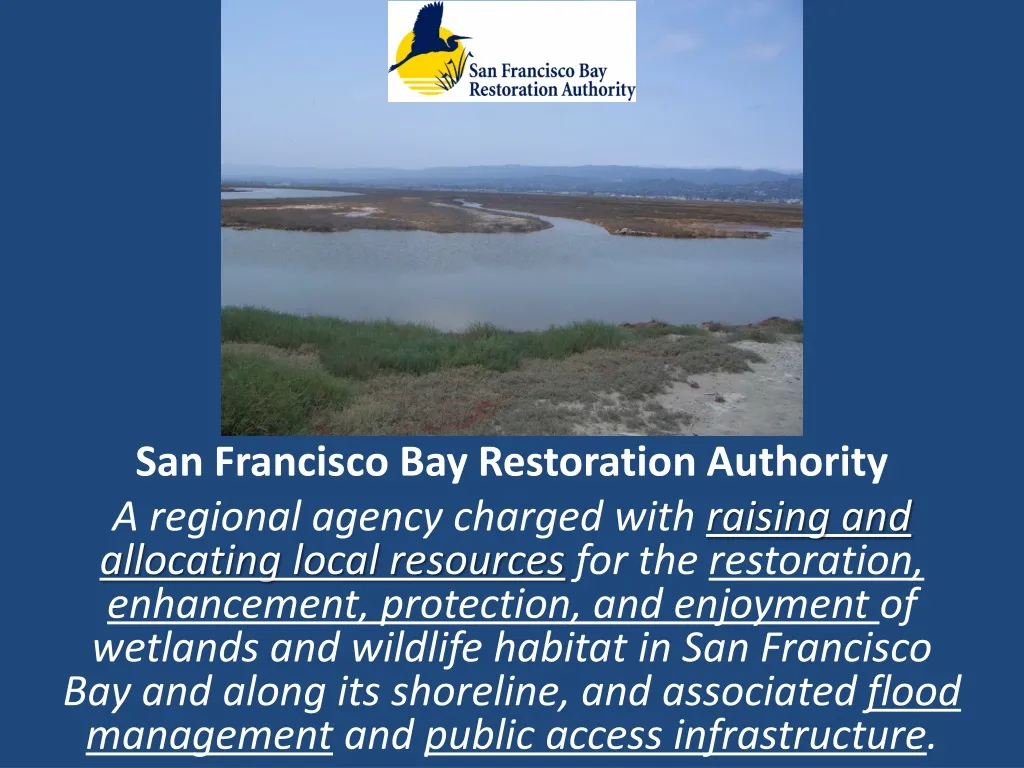 san francisco bay restoration authority