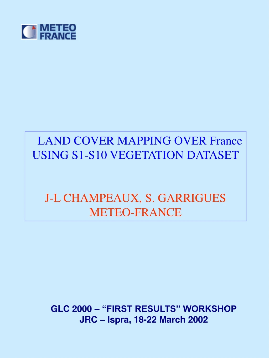 land cover mapping over france using