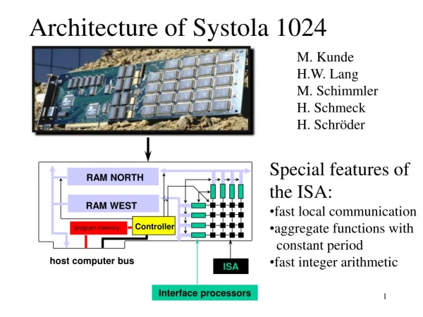 Architecture of Systola 1024
