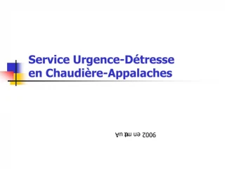 Service Urgence-D tresse en Chaudi re-Appalaches