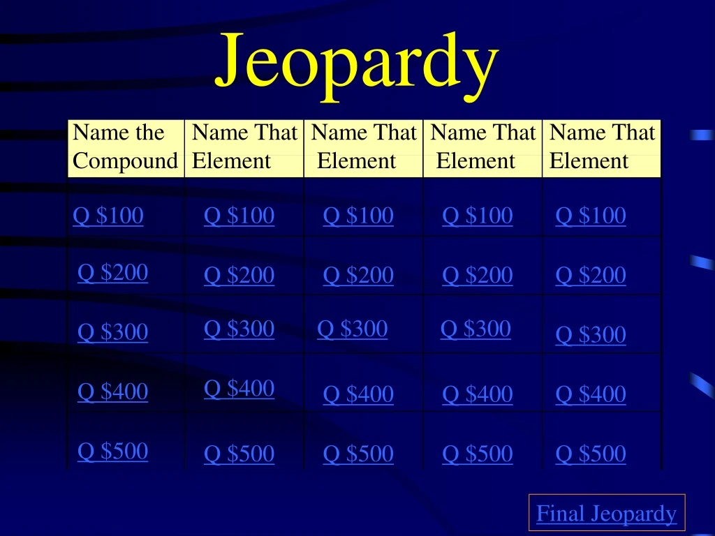 jeopardy