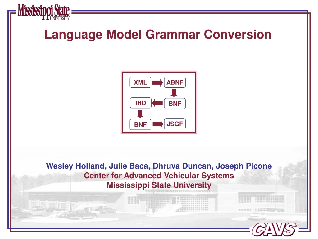 language model grammar conversion