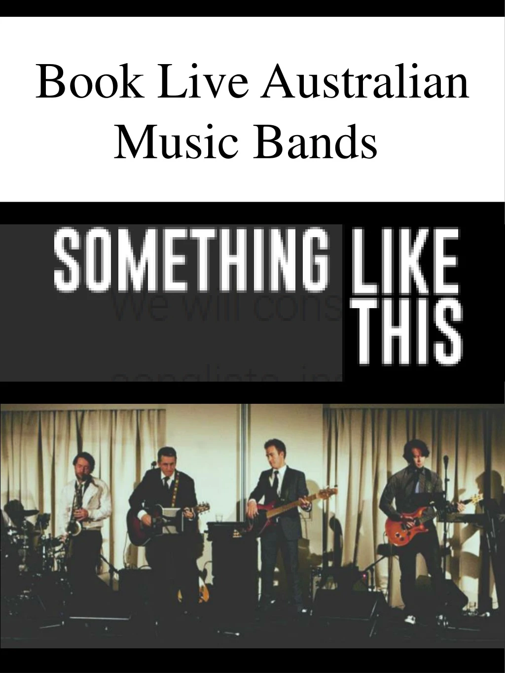 book live australian music bands