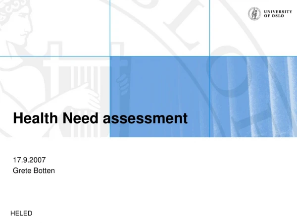 Health Need assessment