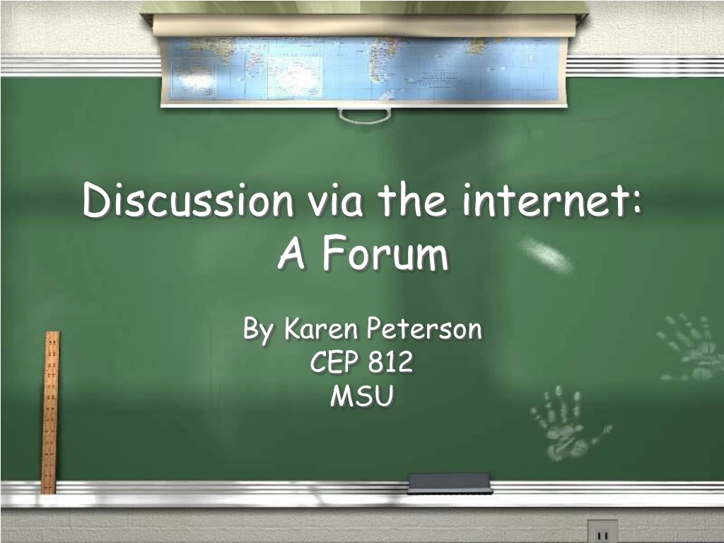 discussion via the internet a forum