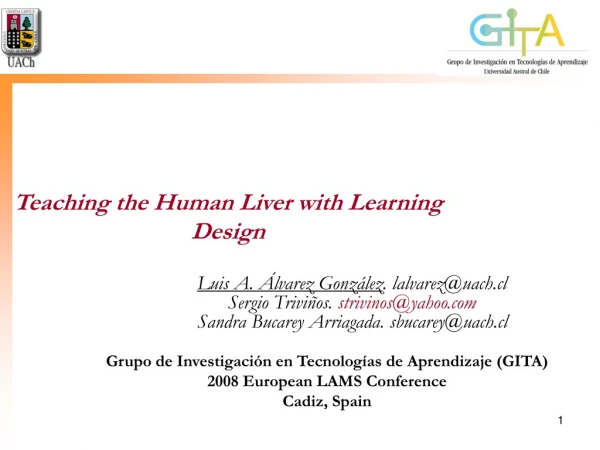Teaching the Human Liver with Learning Design