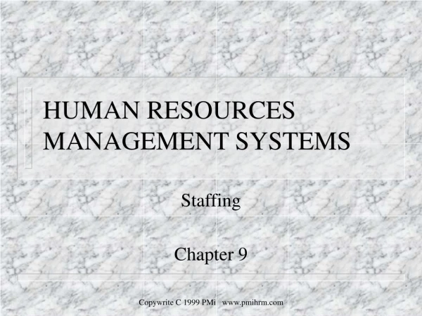 HUMAN RESOURCES MANAGEMENT SYSTEMS