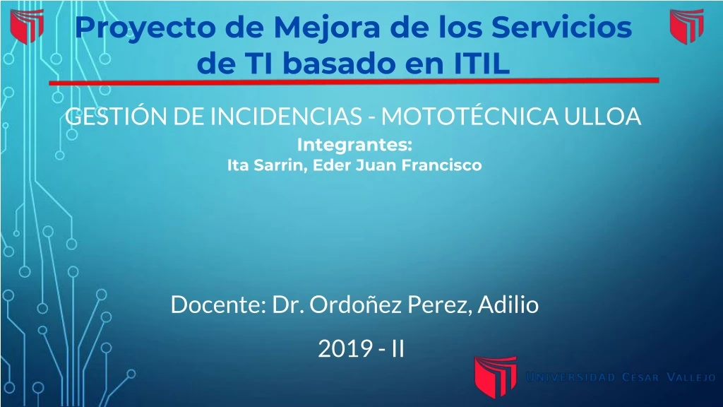 proyecto de mejora de los servicios de ti basado en itil