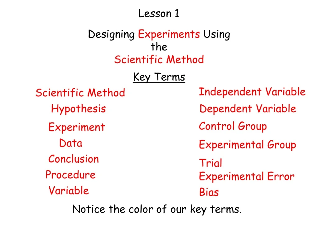 designing experiments using the scientific method