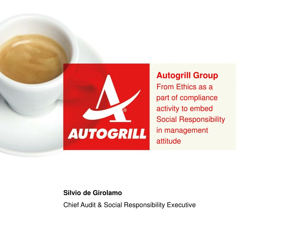 autogrill group from ethics as a part