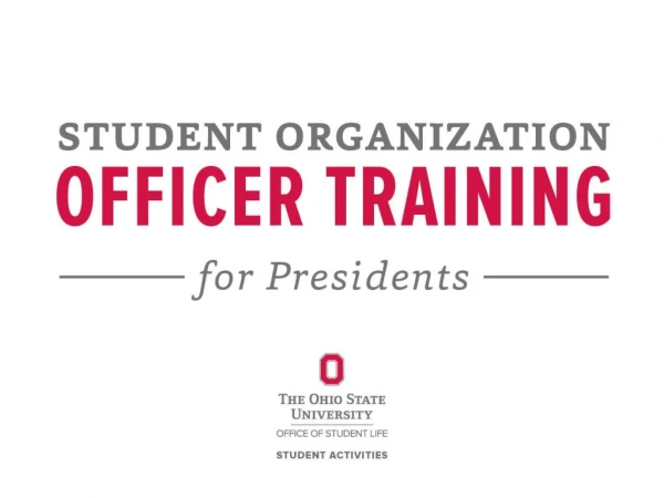 Student Organization President Training 2015-2016