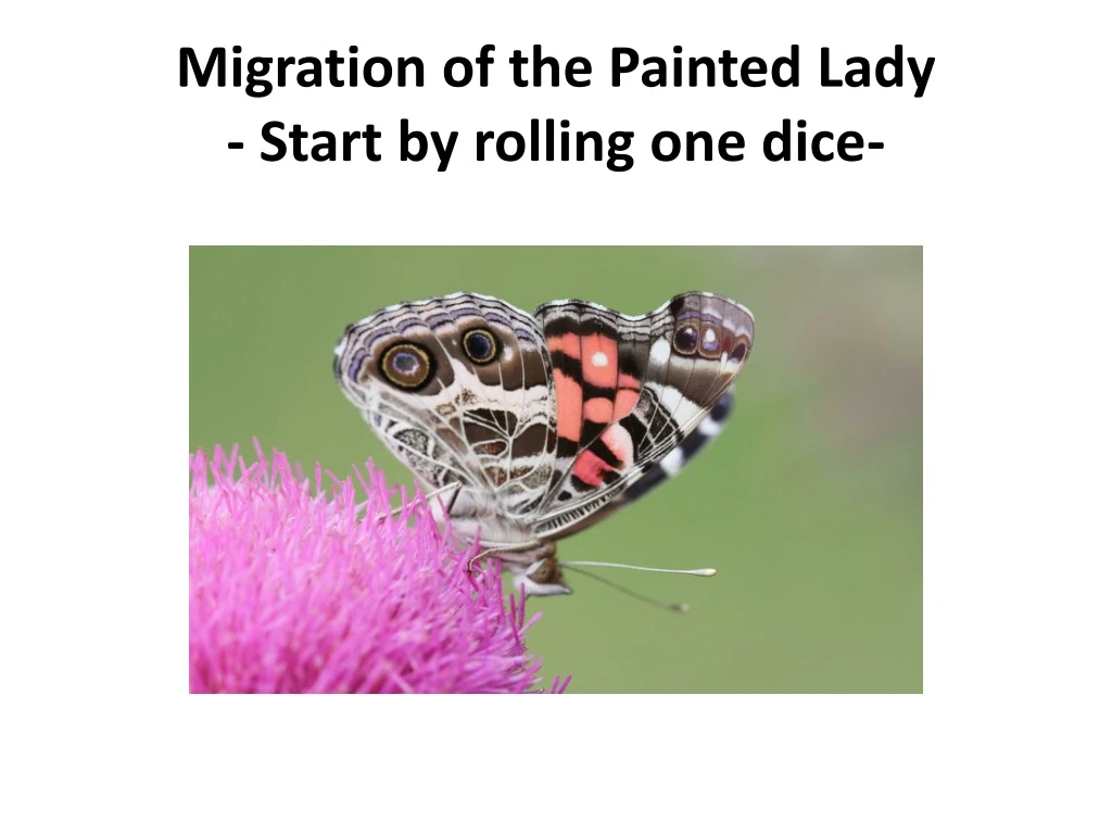 migration of the painted lady start by rolling one dice