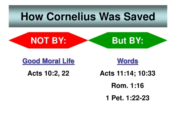 How Cornelius Was Saved