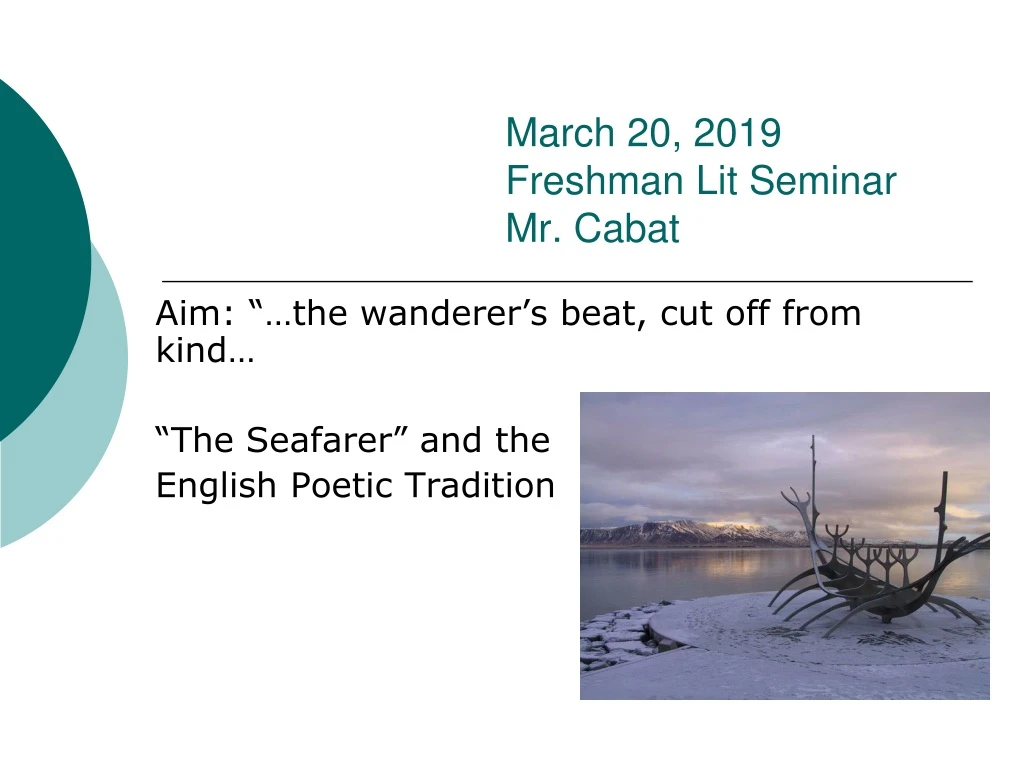 march 20 2019 freshman lit seminar mr cabat