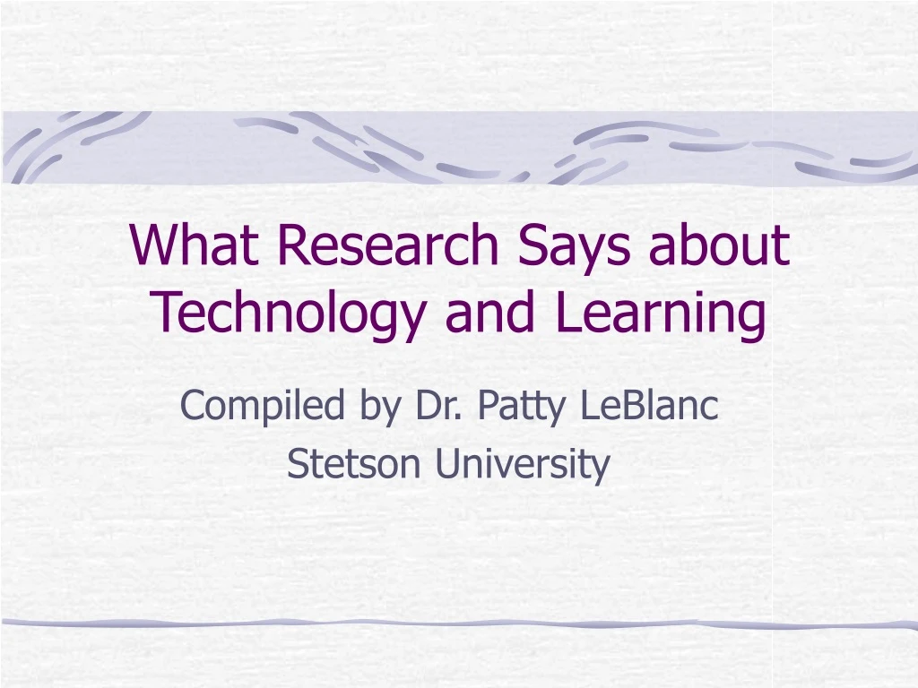 what research says about technology and learning