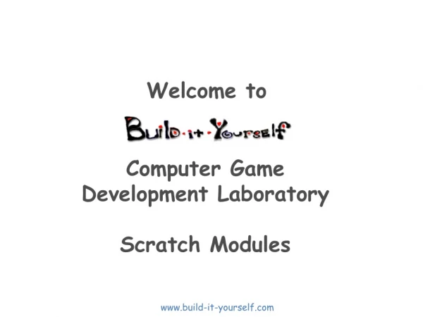 Computer Game Development Laboratory Scratch Modules