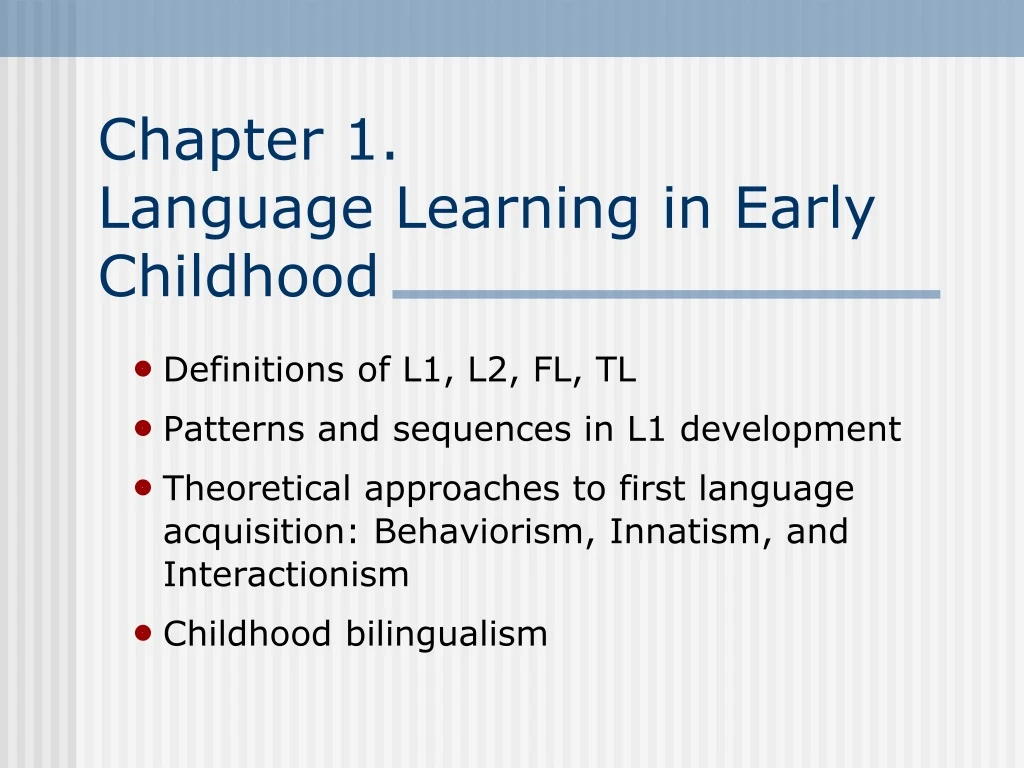 chapter 1 language learning in early childhood