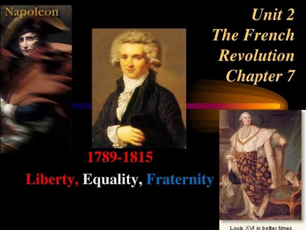Unit 2 The French Revolution Chapter 7