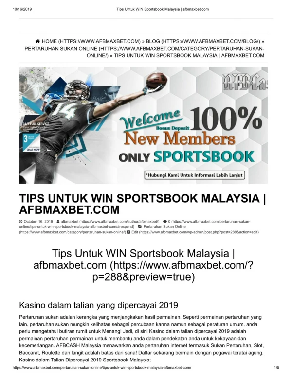 The Most Successful Online Casino In Malaysia | afbmaxbet.com