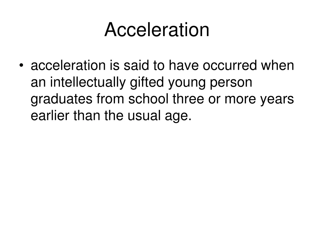 acceleration