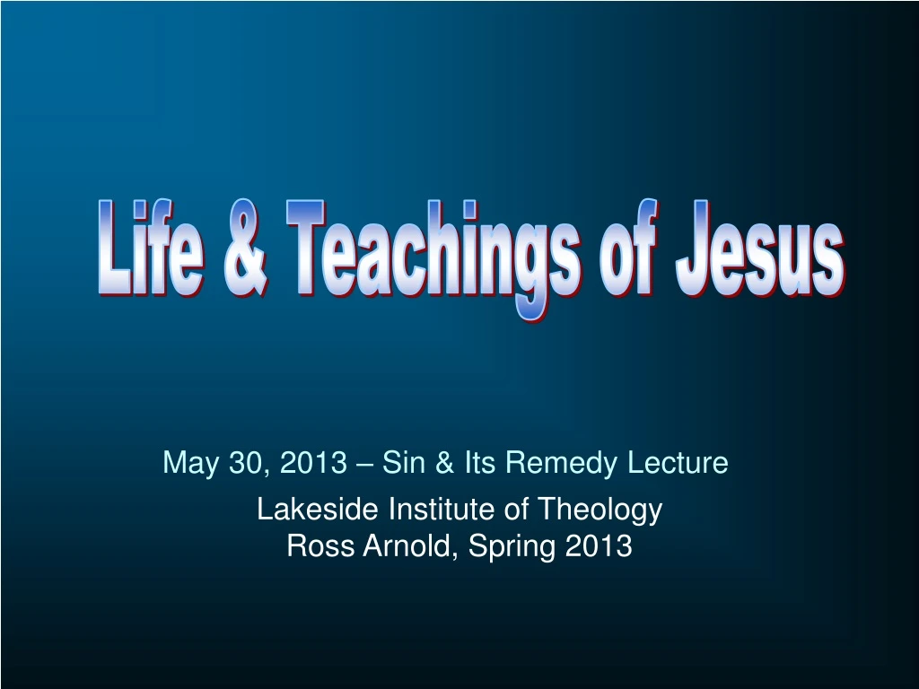 life teachings of jesus