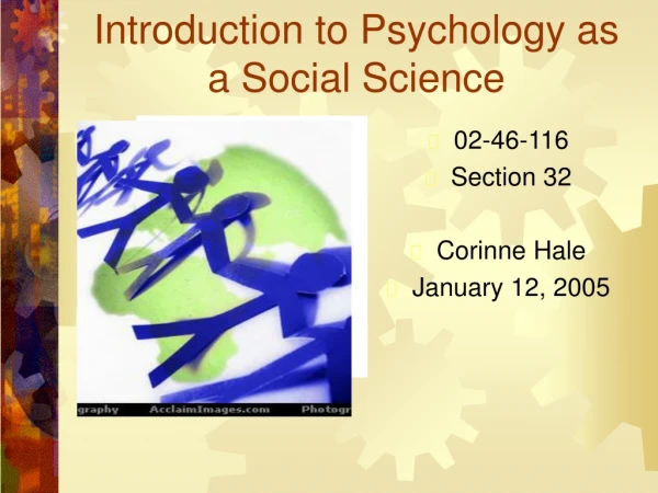 Introduction to Psychology as a Social Science