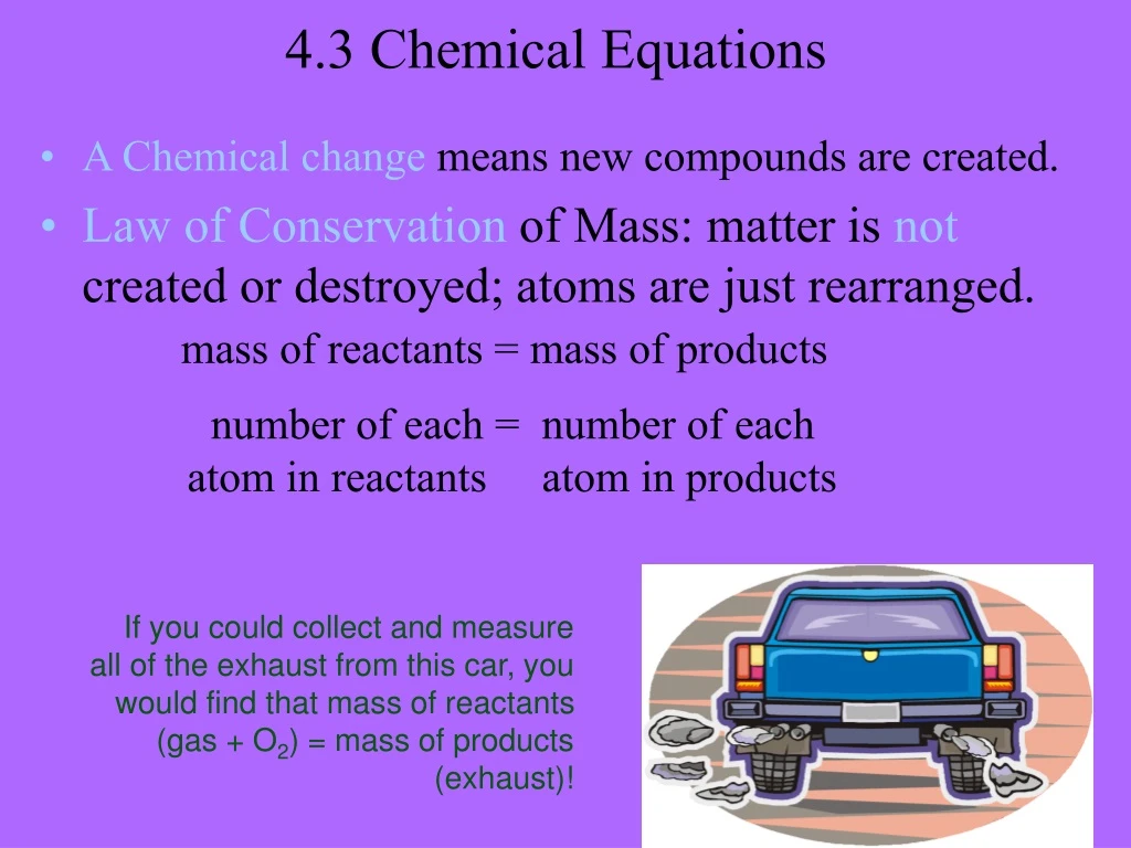 4 3 chemical equations