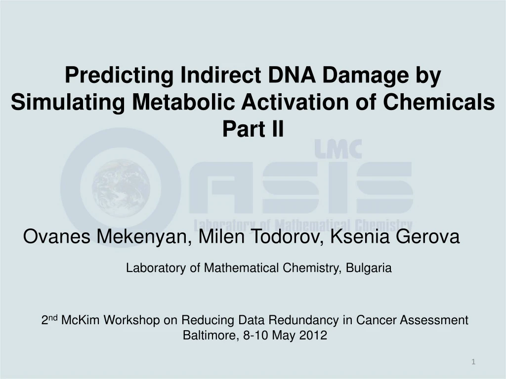 predicting indirect dna damage by simulating