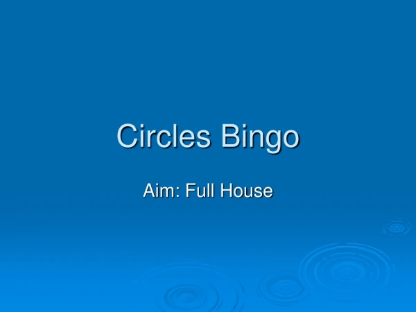 Circles Bingo