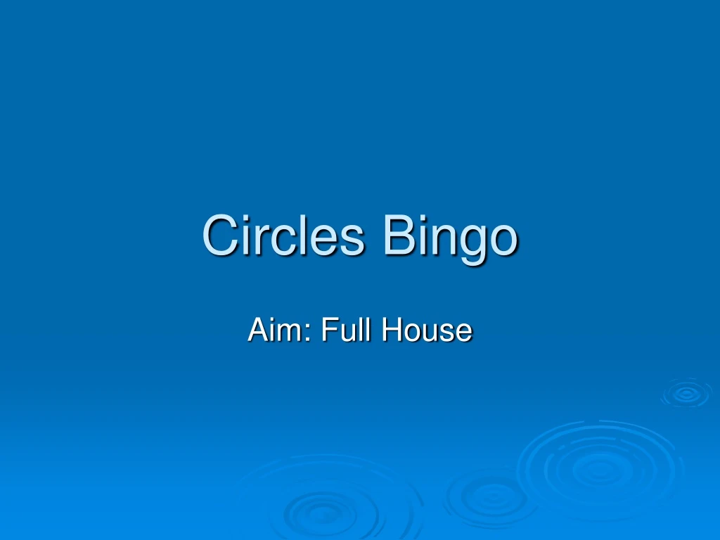 circles bingo