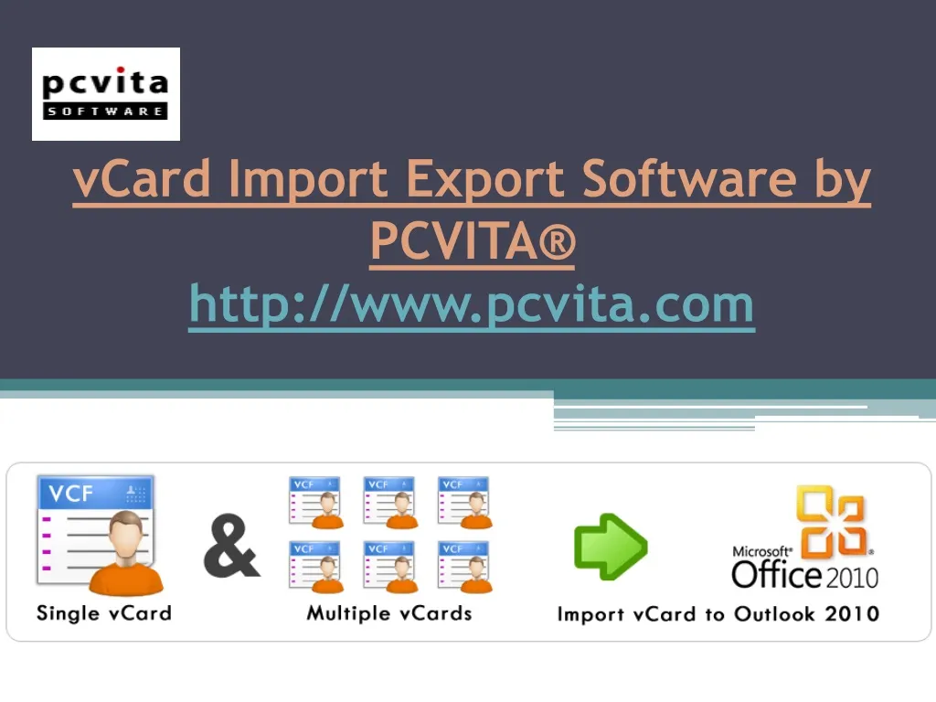 vcard import export software by pcvita http www pcvita com
