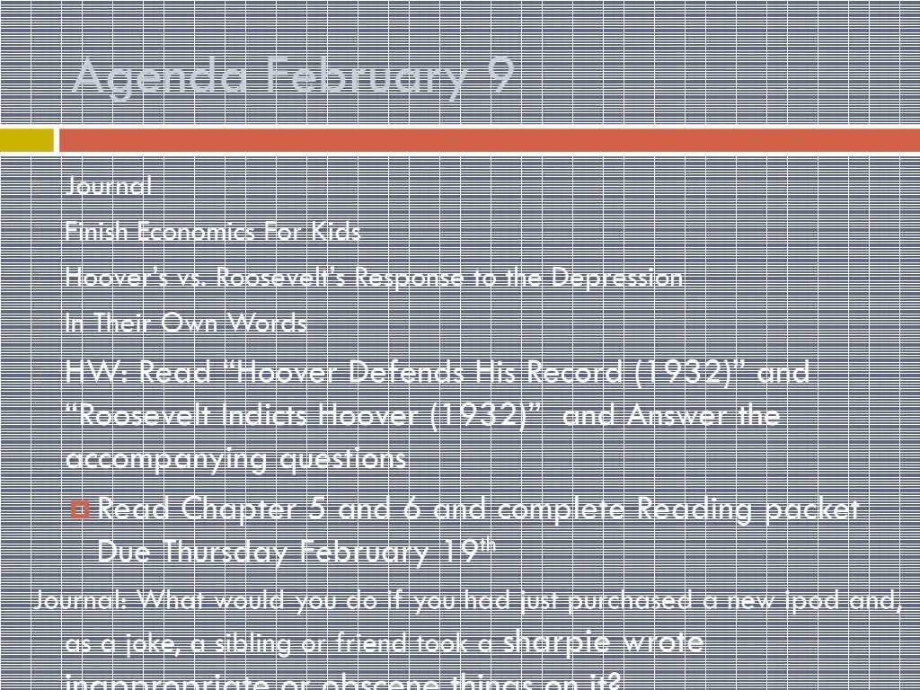 agenda february 9