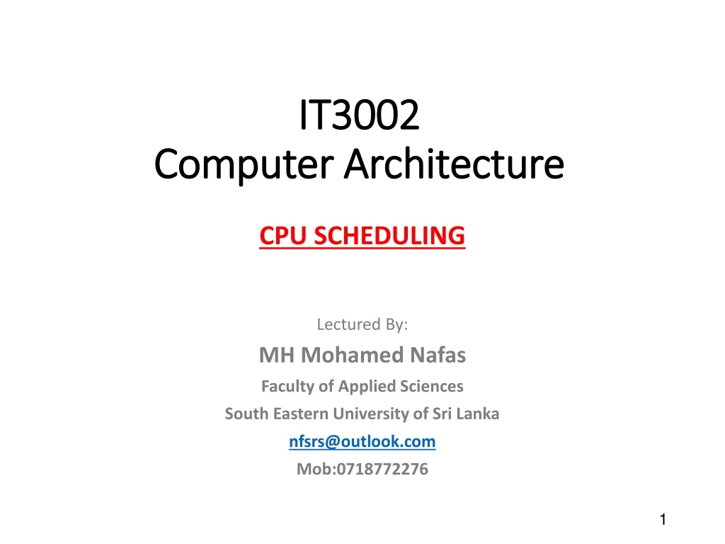 it3002 computer architecture