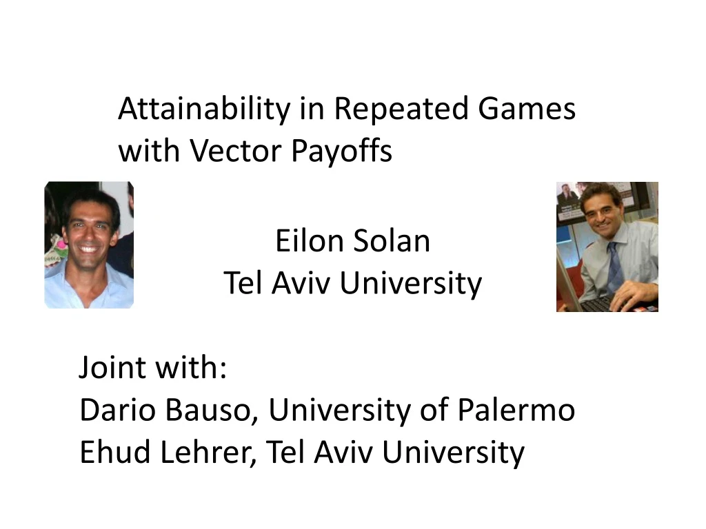attainability in repeated games with vector