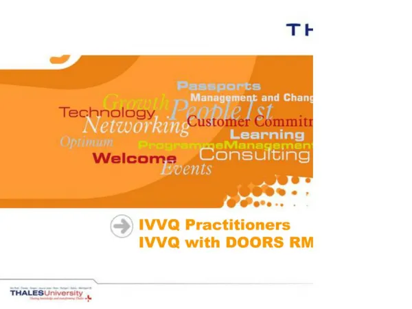 IVVQ Practitioners IVVQ with DOORS RMF