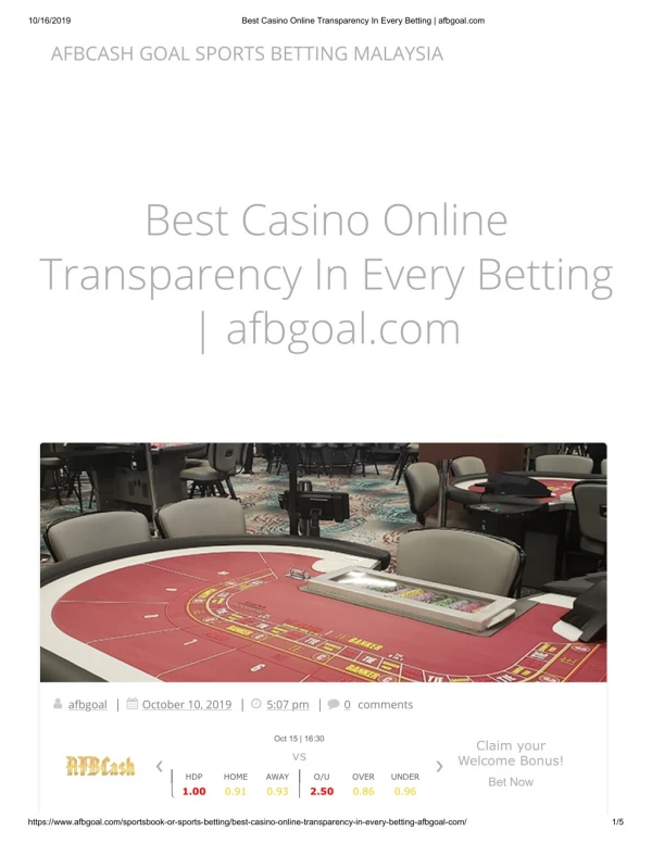 Best Casino Online Transparency In Every Betting | afbgoal.com