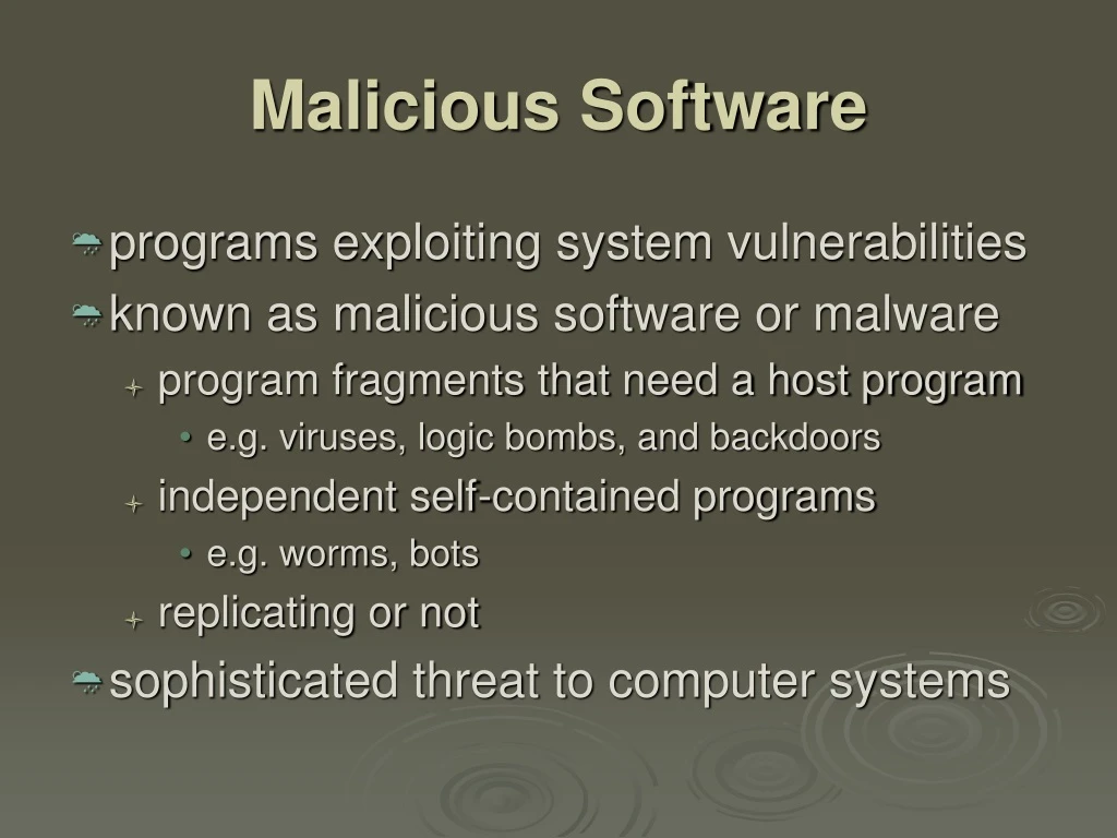 malicious software