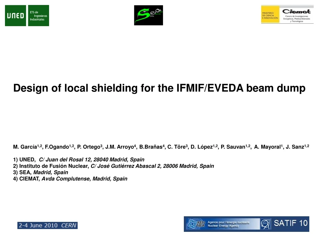 design of local shielding for the ifmif eveda