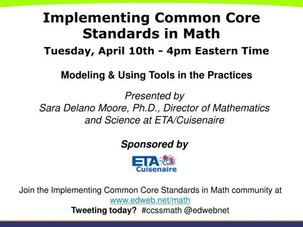 Implementing Common Core Standards in Math