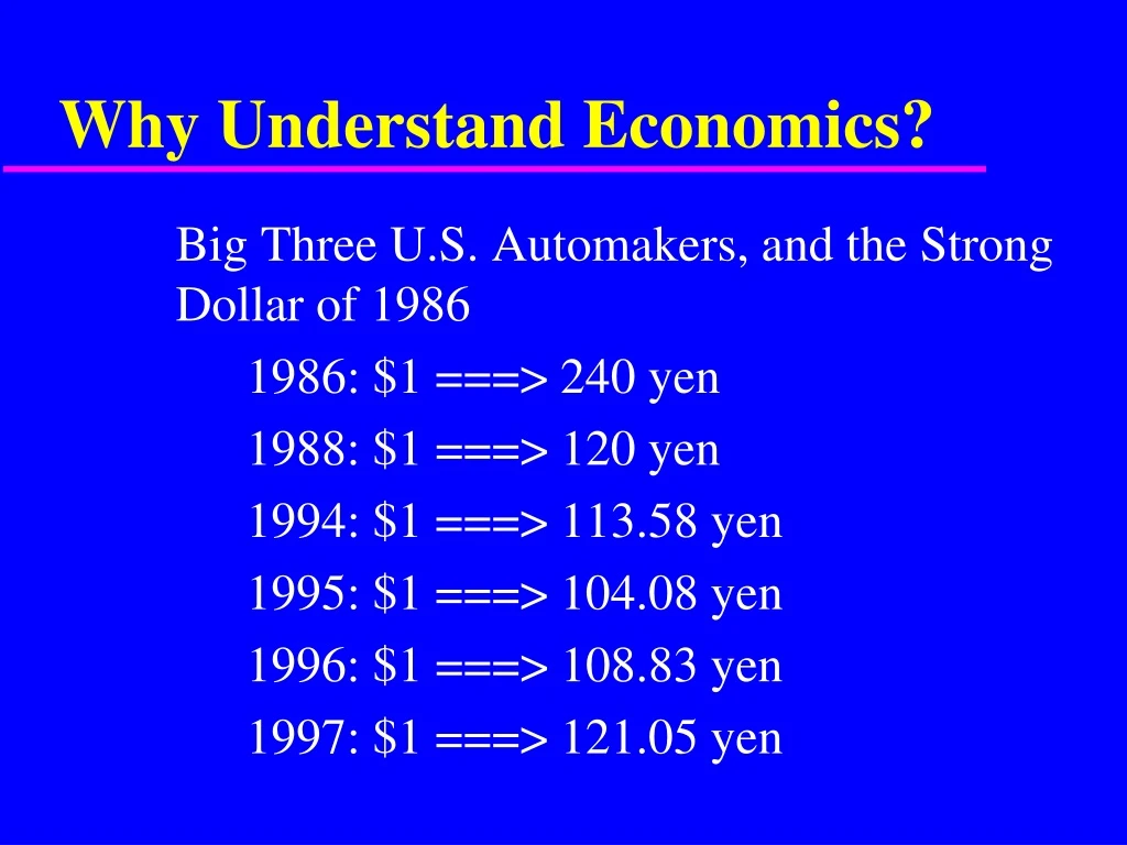 why understand economics